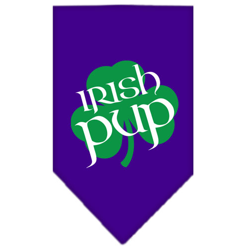 Irish Pup Screen Print Bandana Purple Large